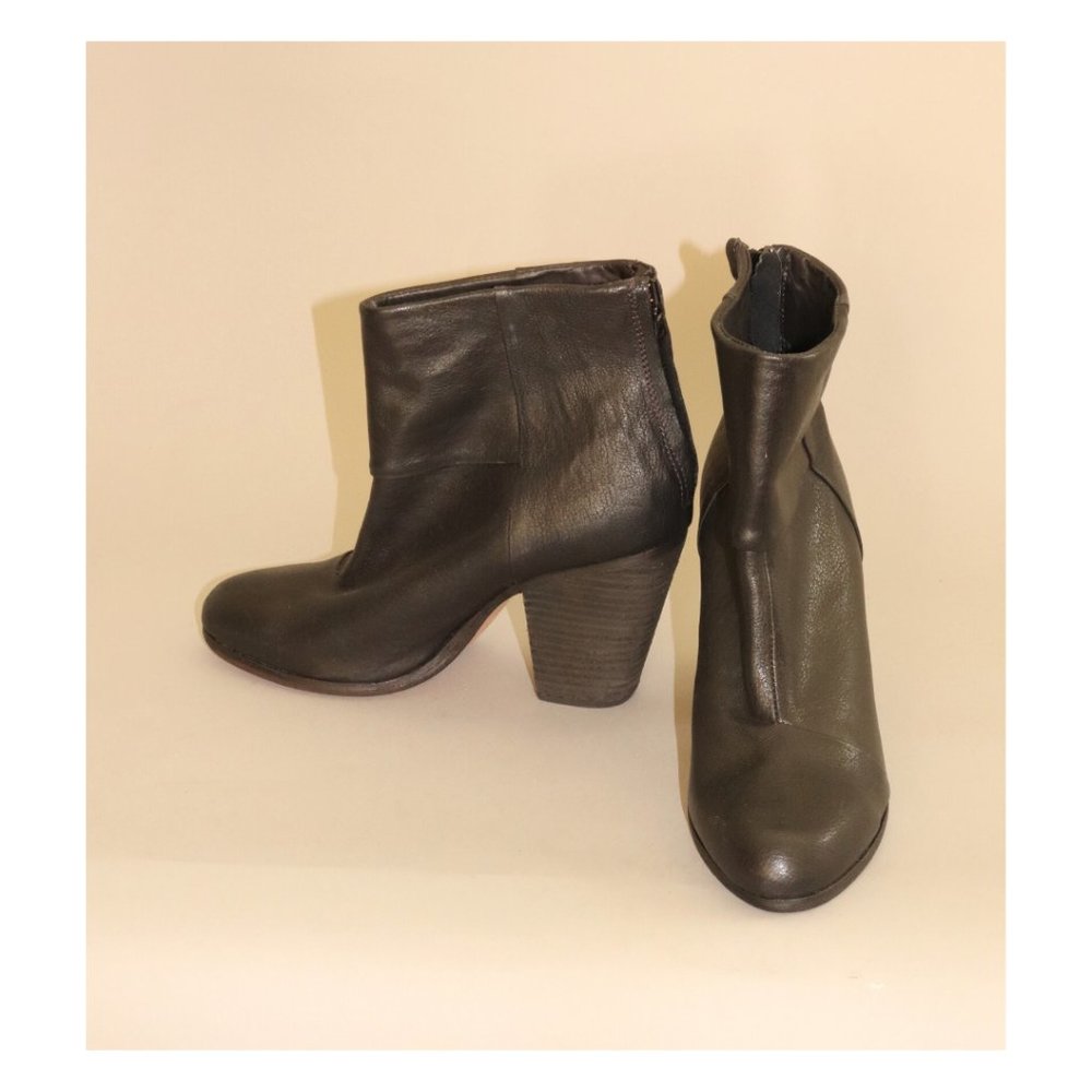Rag & Bone Black Leather Booties Size 8.5